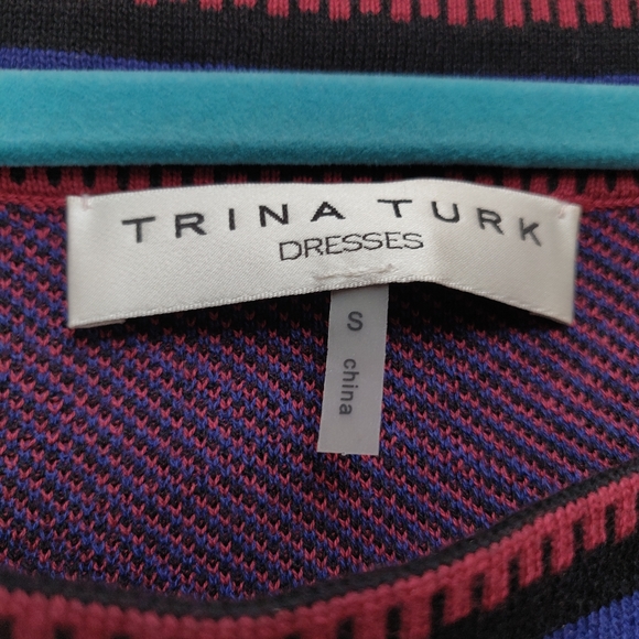 Trina Turk Milies Sweater Dress Geometric Print Size Small - Picture 5 of 7